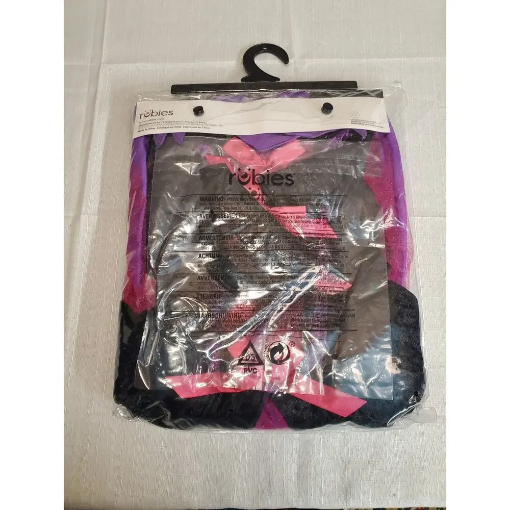Rubie's Girls Purple Witch Halloween Costume Size Medium 8-10 Dress Hat Tights - Picture 3 of 3
